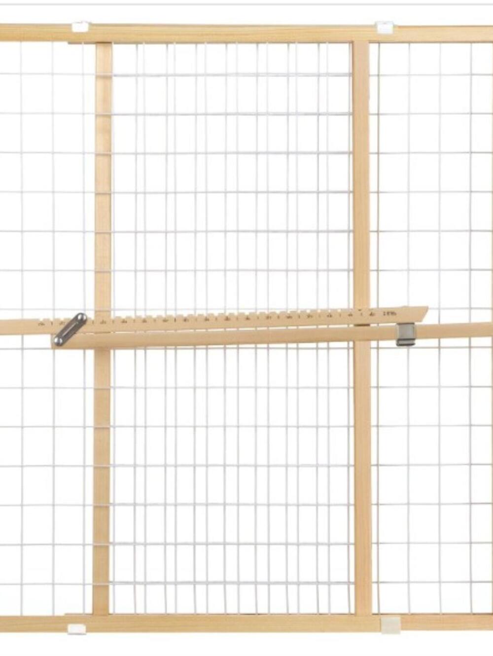BRAND NEW: Toddleroo Extra-Wide Wire Mesh Wooden Baby Gate:29.5-51"